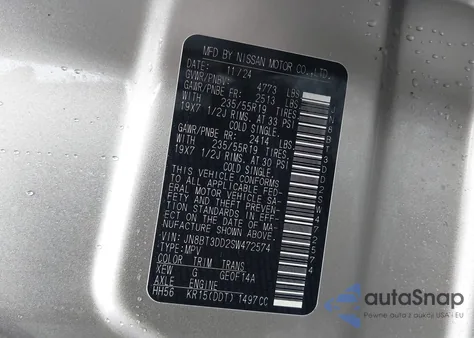 2025 Nissan Rogue Platinum Intelligent Awd из США, поврежденный, VIN JN8BT3DD2SW472574